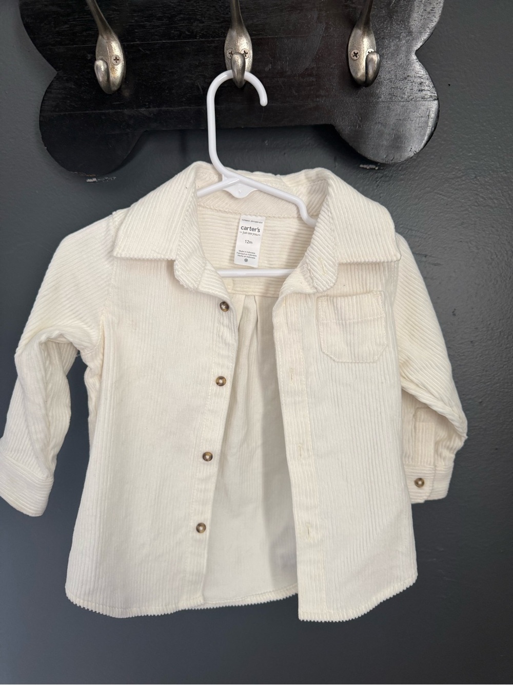 Carter's Cream Corduroy Button-Down Shirt